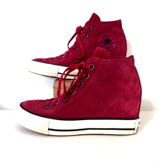 Converse Chuck Taylor Womens Dahila Lux Mid Hidden Platform Wedge - Picture 2 of 9